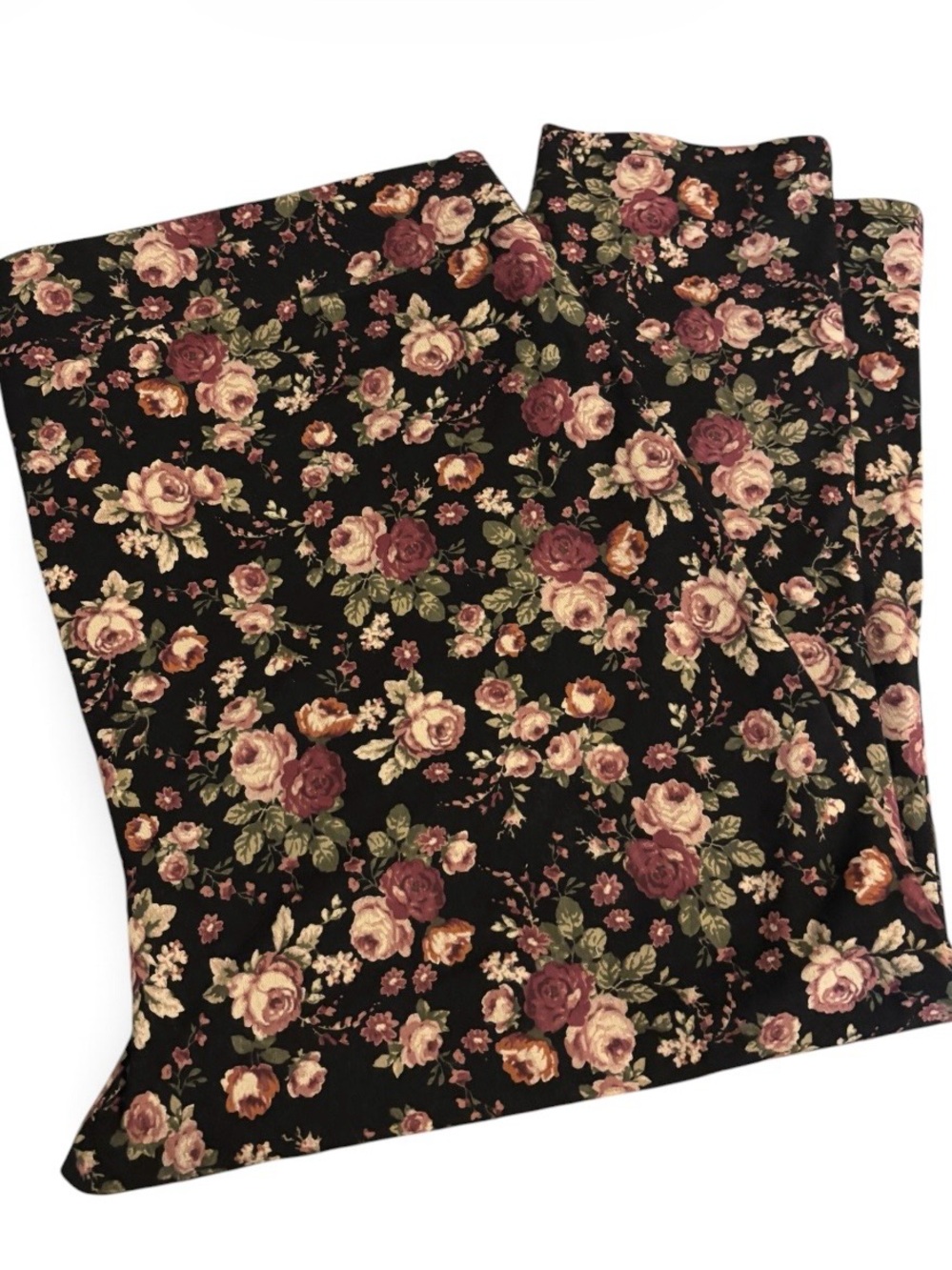 Torrid Black Floral High-Waist Leggings with Vintage Rose Print